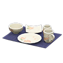 Unglazed Dish Set Patterned