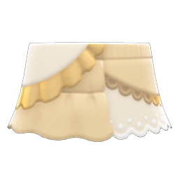 Animal Crossing Upcycled Skirt|Beige Image