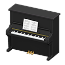 Animal Crossing Upright Piano|Black Image