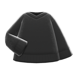 Animal Crossing V-neck Sweater|Black Image
