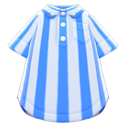 Vertical-stripes Shirt Blue