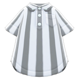 Vertical-stripes Shirt Gray