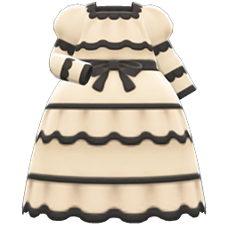 Animal Crossing Victorian Dress|Beige Image
