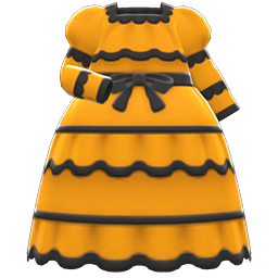 Victorian Dress Orange