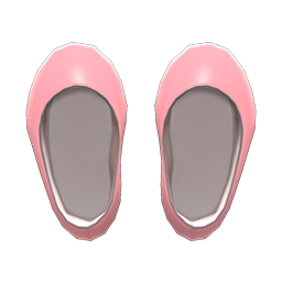 Vinyl Round-toed Pumps Pink