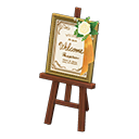 Animal Crossing Wedding Welcome Board|Chic / Message Image