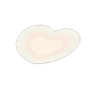 Animal Crossing White Heart Rug Image
