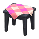 Wooden Mini Table Black / Pink