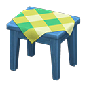 Wooden Mini Table Blue / Green