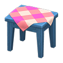 Wooden Mini Table Blue / Pink