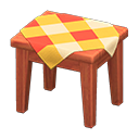 Wooden Mini Table Cherry wood / Orange