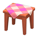 Wooden Mini Table Cherry wood / Pink