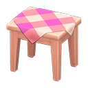 Wooden Mini Table Pink wood / Pink