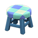 Wooden Stool Blue / Blue