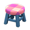Wooden Stool Blue / Pink