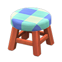 Wooden Stool Cherry wood / Blue