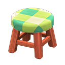 Wooden Stool Cherry wood / Green