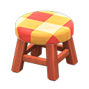 Wooden Stool Cherry wood / Orange