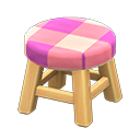 Wooden Stool Light wood / Pink