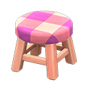 Wooden Stool Pink wood / Pink