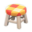 Wooden Stool White wood / Orange