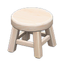 Wooden Stool White wood