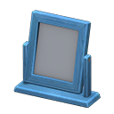Wooden Table Mirror Blue