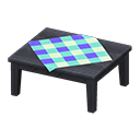 Wooden Table Black / Blue