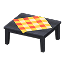 Wooden Table Black / Orange