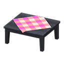 Wooden Table Black / Pink