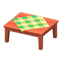 Wooden Table Cherry wood / Green