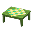 Wooden Table Green / Green