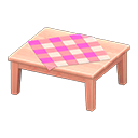 Wooden Table Pink wood / Pink