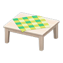 Wooden Table White wood / Green