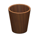 Wooden Waste Bin Dark wood