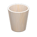 Wooden Waste Bin White wood