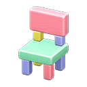 Wooden-block Chair Pastel