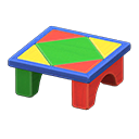 Wooden-block Table Colorful