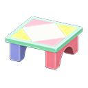 Wooden-block Table Pastel