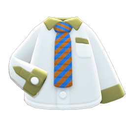 Animal Crossing Work Shirt|Blue-striped necktie Image