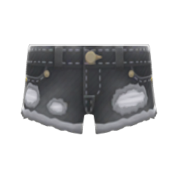 Animal Crossing Worn-out Cutoffs|Black Image