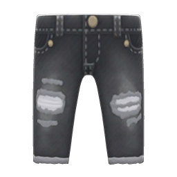 Animal Crossing Worn-out Jeans|Black Image