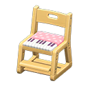 Writing Chair Natural / Pink