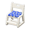 Writing Chair White / Blue