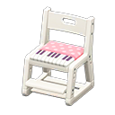 Writing Chair White / Pink