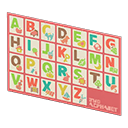 Animal Crossing Writing Poster|Alphabet Image