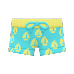 Animal Crossing Yacht Shorts|Light blue Image