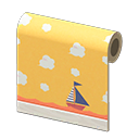 Animal Crossing Yellow Playroom Wall Image