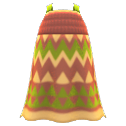 Animal Crossing Zigzag-print Dress|Brown Image