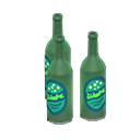 Decorative bottles Green labels Label Green